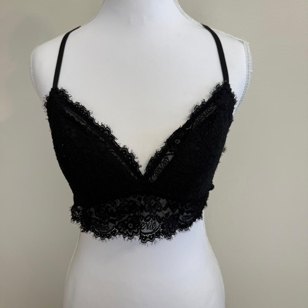 Aerie Lace Bralette Dark Floral Womens S Whimsigoth Witchy Fairy Grunge